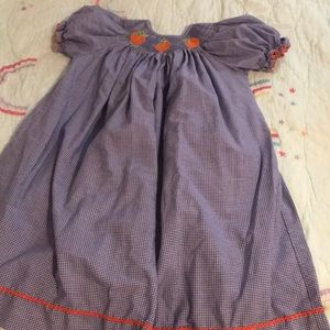 Pumpkin smocked dress